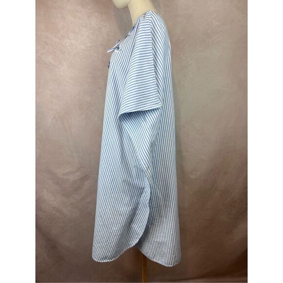 Blue Pin Stripe National 100% Cotton Kaftan Caftan - Picture 4 of 7